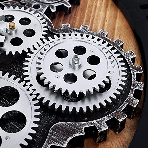 Lafocuse 23" Gear Clock - Large Living Room Decor