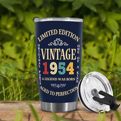 DEKIDOKA 70th Birthday Stainless Steel Tumbler Gift Set