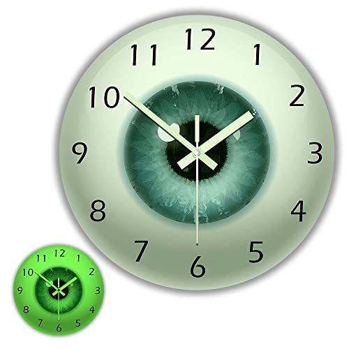 Geeky Days 12'' Eyeball Wall Clock, Glow Eyes