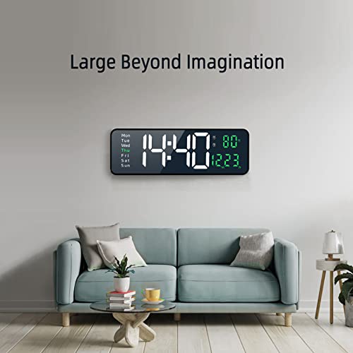 16.2 Inch Large Digital Wall Clock with Remote Control