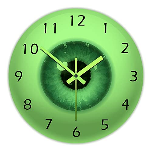 Geeky Days 12'' Eyeball Wall Clock, Glow Eyes