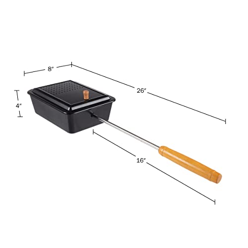 Classic Campfire Popcorn Maker - Extended Handle, Nonstick Finish