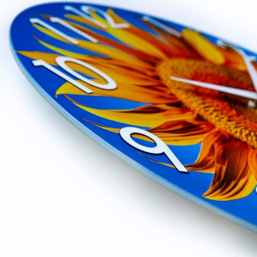 Sunflower Outdoor Wall Clock for Garden and Patio