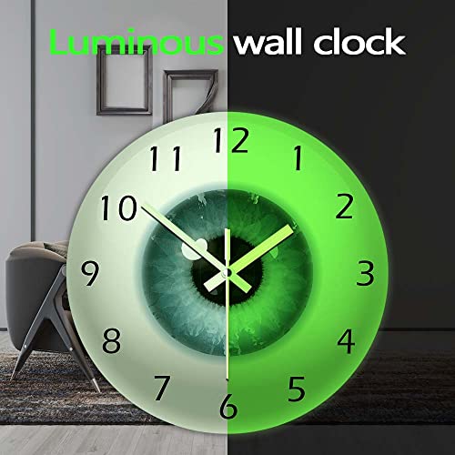 Geeky Days 12'' Eyeball Wall Clock, Glow Eyes