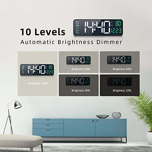 16.2 Inch Large Digital Wall Clock with Remote Control