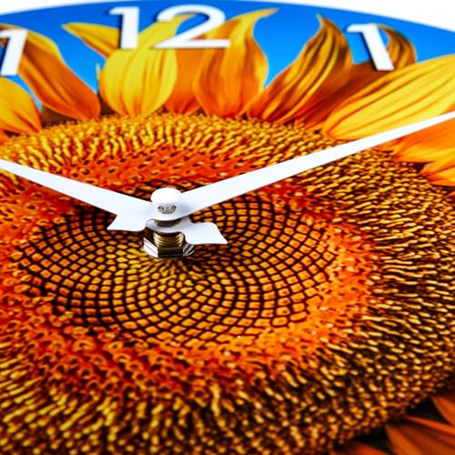 Sunflower Outdoor Wall Clock for Garden and Patio