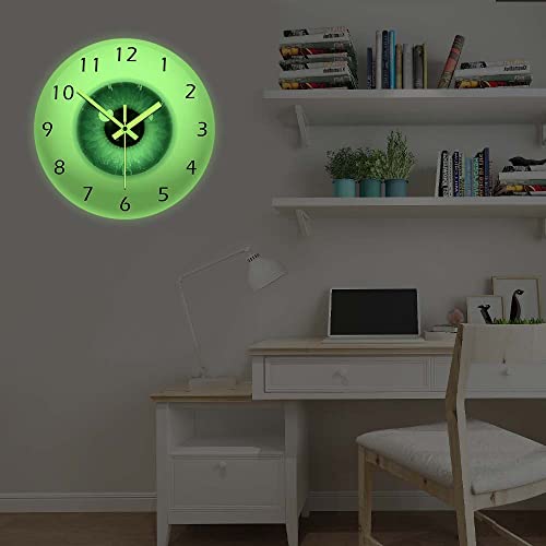 Geeky Days 12'' Eyeball Wall Clock, Glow Eyes
