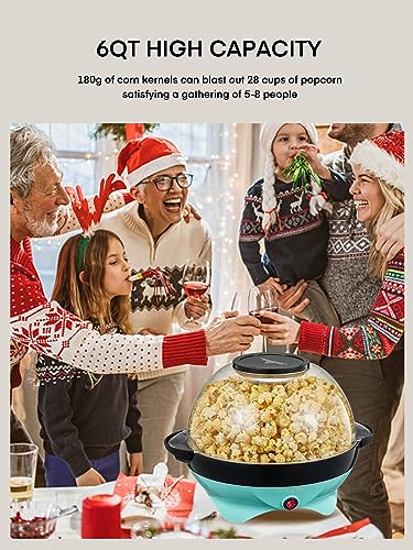 Large 6 Quart Popcorn Machine & Serving Bowl