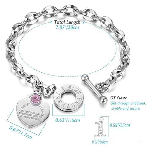 Girls' 20th Birthday Sweet Heart Charm Bracelet