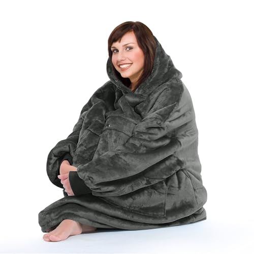 Catalonia Oversized Hoodie Sweatshirt, Comfy Sherpa Blanket