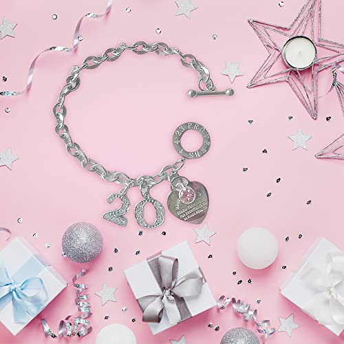 Girls' 20th Birthday Sweet Heart Charm Bracelet