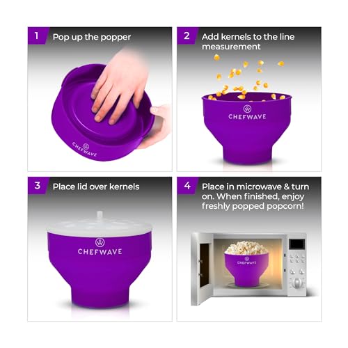 Foldable Popcorn Popper, Microwave Popcorn Maker