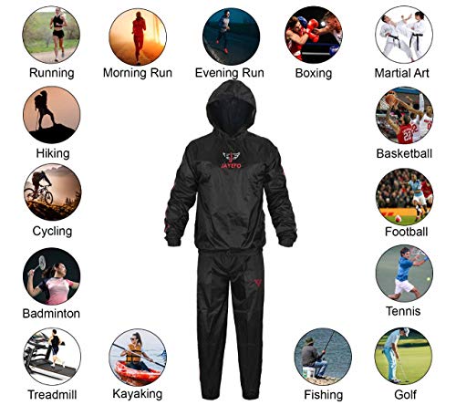 Unisex Sauna Sweat Suit with Hood for Fitness