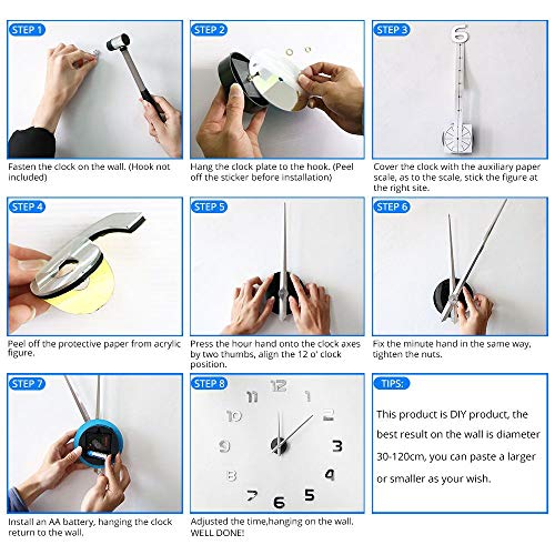 Geeky Days DIY Dentist Wall Clock Art - Black