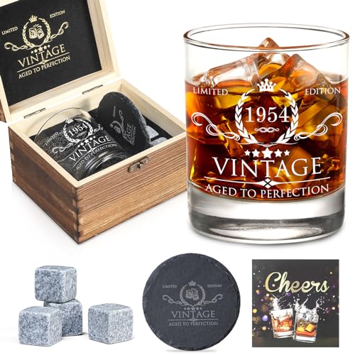 Whiskey Glass Set for 70th Birthday Celebration