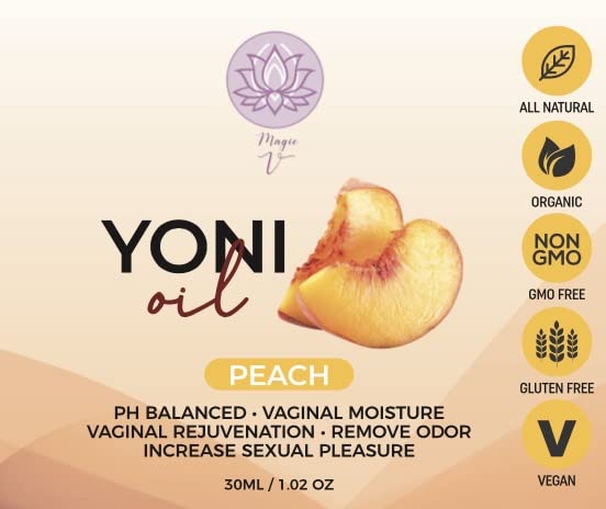 Organic Magic V Yoni Oil: Peach Scented Feminine Moisturizer