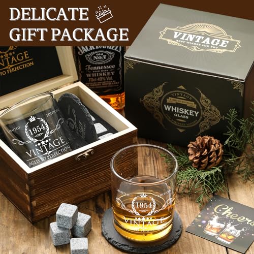 Whiskey Glass Set for 70th Birthday Celebration