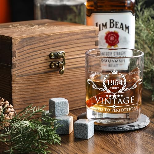 Whiskey Glass Set for 70th Birthday Celebration