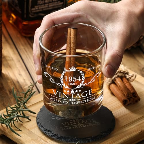 Whiskey Glass Set for 70th Birthday Celebration