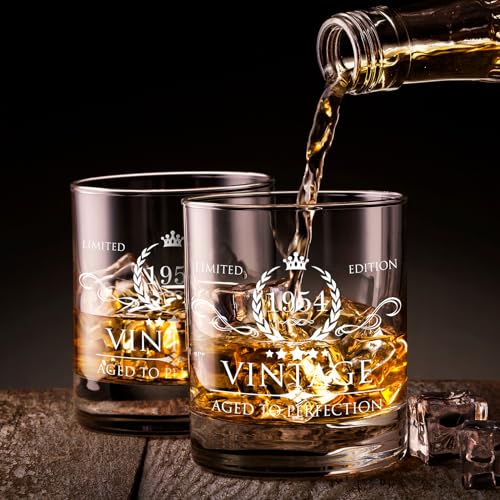 Whiskey Glass Set for 70th Birthday Celebration