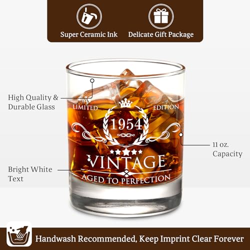 Whiskey Glass Set for 70th Birthday Celebration