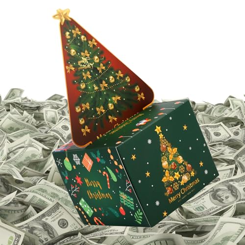 Funny Christmas Tree Money Box Surprise for Women, Men