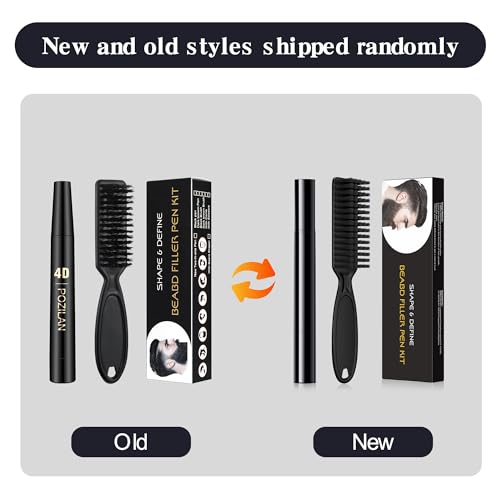Waterproof Beard Pencil Filler & Brush Combo - Black