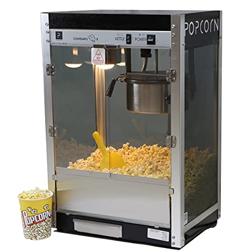 Contempo Pop 8oz Popcorn Machine - Black/Chrome
