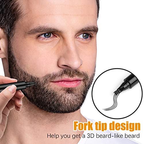 Waterproof Beard Pencil Filler & Brush Combo - Black