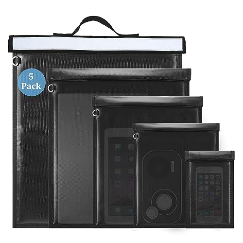 5 Pack Extra Large Faraday Bags for Electronics