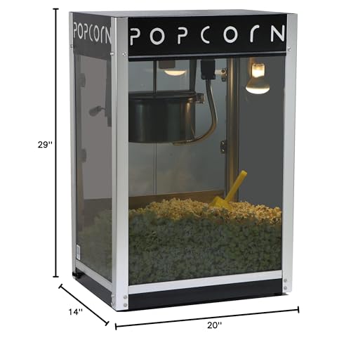 Contempo Pop 8oz Popcorn Machine - Black/Chrome