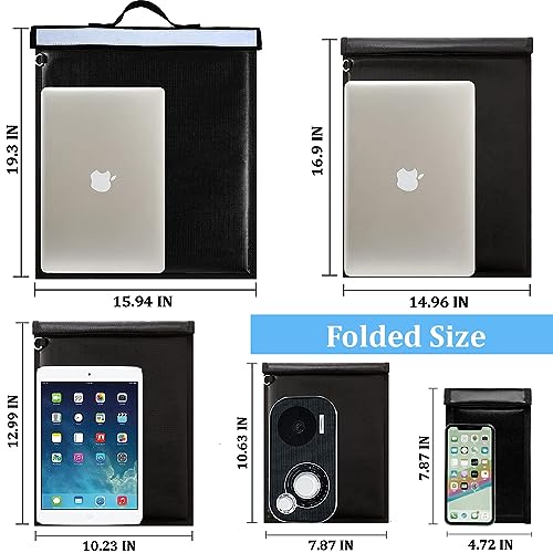 5 Pack Extra Large Faraday Bags for Electronics