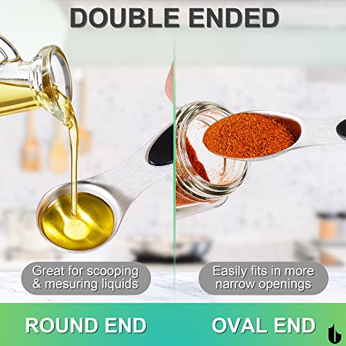 Magnetic Stainless Steel Measuring Spoons Set