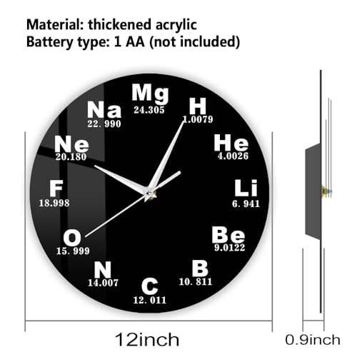 Chemistry Clock - Perfect Gift for Science Lovers