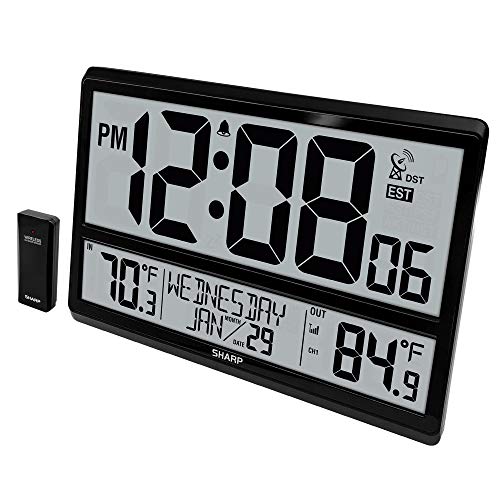Atomic Clock with Indoor/Outdoor Temperature and Wireless Sensor