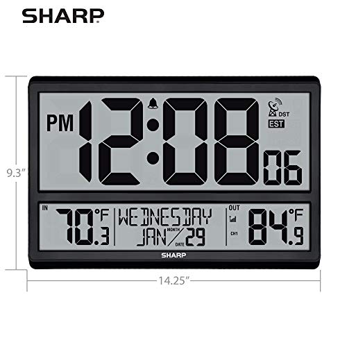 Atomic Clock with Indoor/Outdoor Temperature and Wireless Sensor