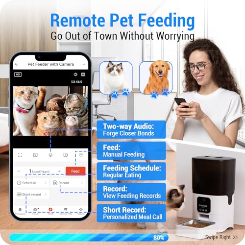 Smart Cat Food Dispenser with Camera