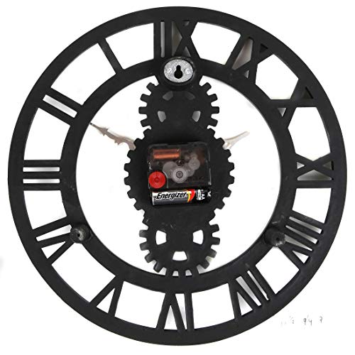 Steampunk Gear Wall Clock, Indoor/Outdoor, 12 Inches Diameter