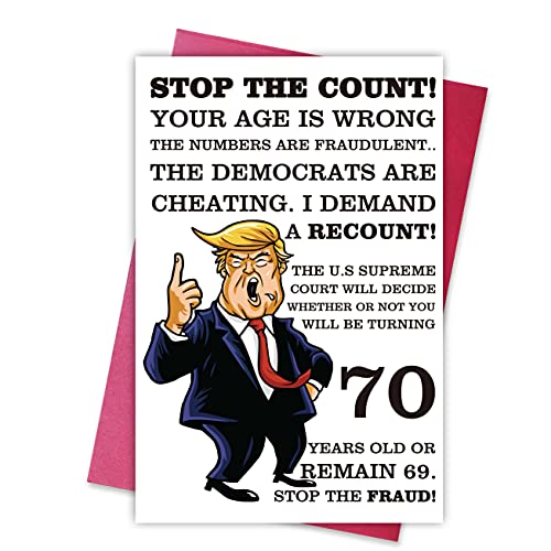 Hilarious 70th Birthday Card for Friends and Family