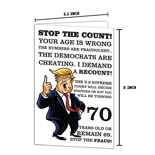 Hilarious 70th Birthday Card for Friends and Family