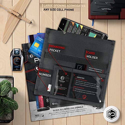 Signal-blocking Faraday bag for phones, anti-hacking protection