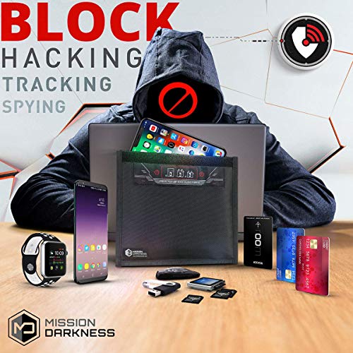 Signal-blocking Faraday bag for phones, anti-hacking protection