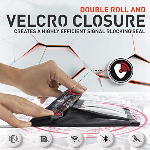 Signal-blocking Faraday bag for phones, anti-hacking protection