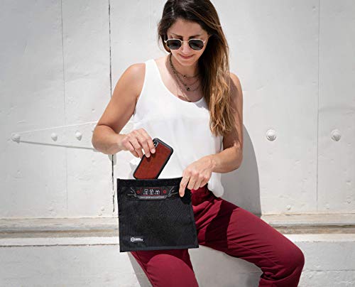 Signal-blocking Faraday bag for phones, anti-hacking protection