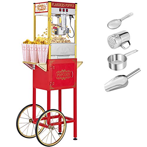 Red Popcorn Machine with Cart - Gift Idea