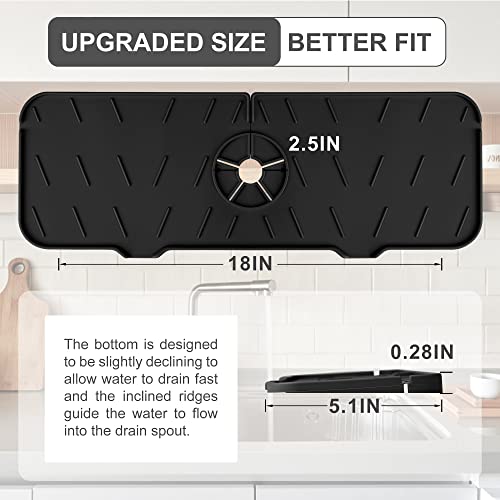 Silicone Sink Splash Guard - Upgraded Faucet Mat