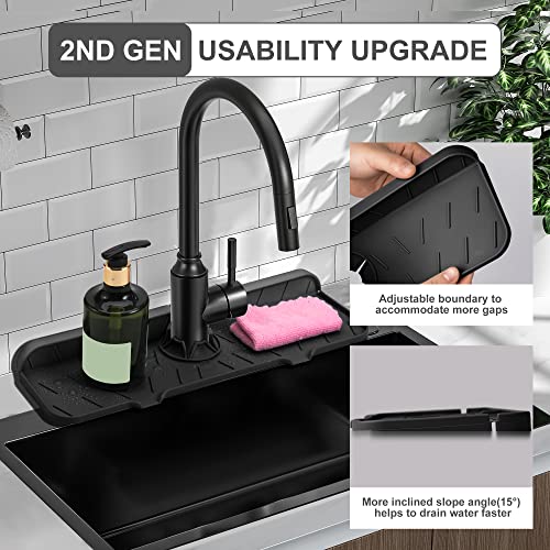 Silicone Sink Splash Guard - Upgraded Faucet Mat