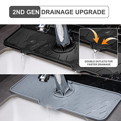 Silicone Sink Splash Guard - Upgraded Faucet Mat