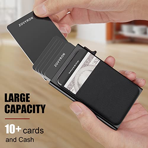ZOVYRON Slim Pop Up Card Holder - Minimalist RFID Wallet