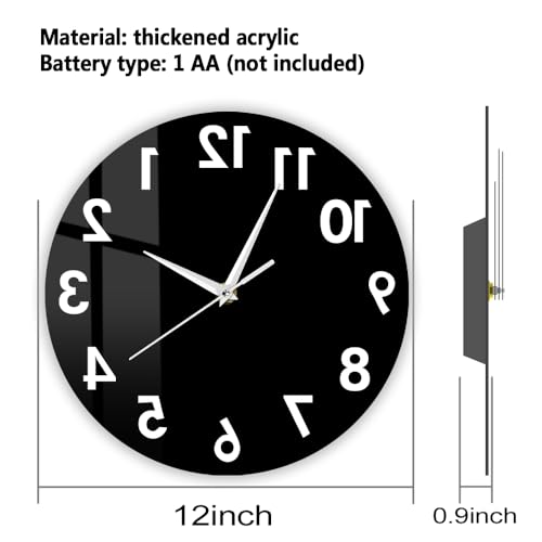 Geeky Days 12 inch Reverse Wall Clock Unique Decor